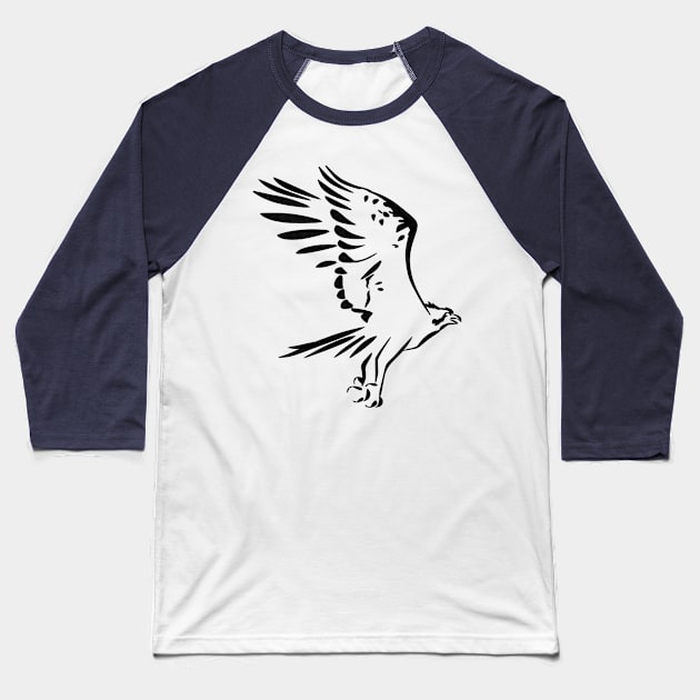 Osprey Flying Baseball T-Shirt by Griffelkinn